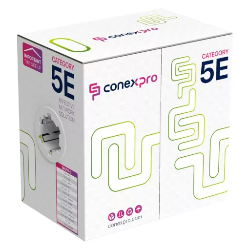 Conexpro, UTP cable economy, CAT5e, PVC, 24 AWG, 305m, gray