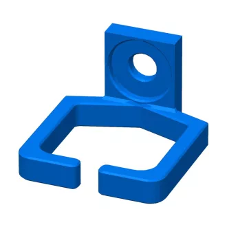   Conexpro, kit of 4 rackmount plastic cable management ring 37 x 39mm, blue