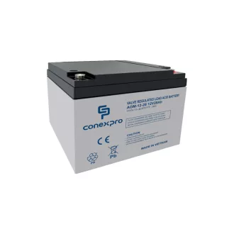 Conexpro, batery AGM 12V, 28Ah, lifetime 5 years, M5