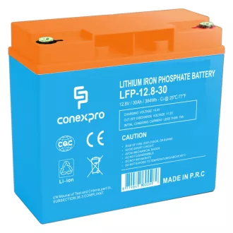 Conexpro, battery LiFePO4, 12.8V, 30Ah, Smart BMS, Bluetooth