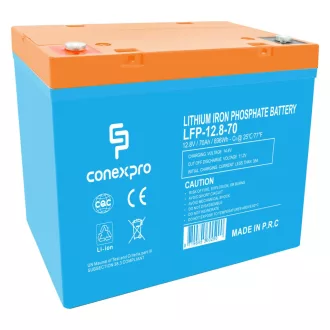 Conexpro, battery LiFePO4, 12.8V, 70Ah, Smart BMS, Bluetooth