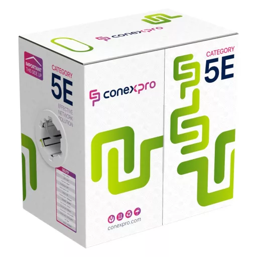 Conexpro, UTP cable outdoor, CAT5e, PE, 24 AWG, 100m, black