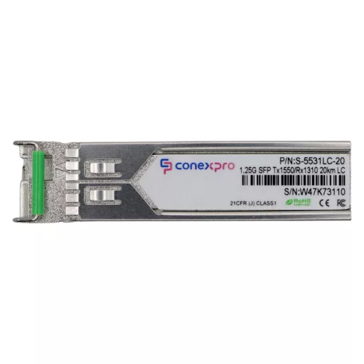 Conexpro, 1.25G SFP optical module, WDM/BiDi, SM, Tx1550/Rx1310nm, 20km, 1x LC, DDM