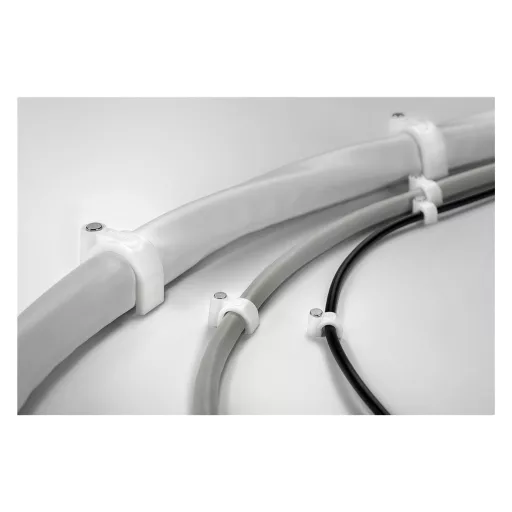 Conexpro, cable clip 5mm white, 100 pcs