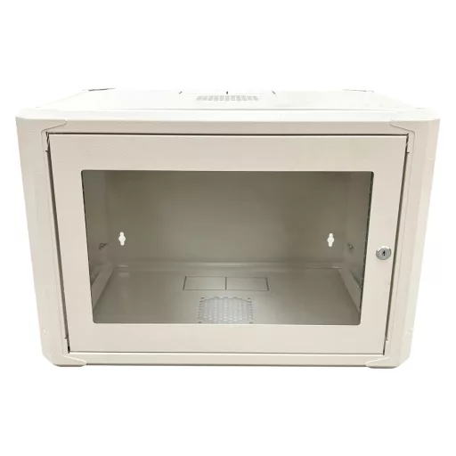Conexpro, networking cabinet 19" 6U/400mm, FLAT PACK, glass door
