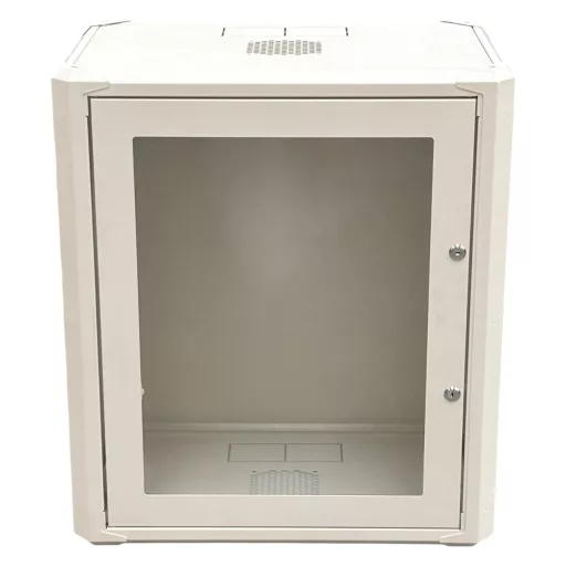 Conexpro, networking cabinet 19" 12U/400mm, FLAT PACK, glass door