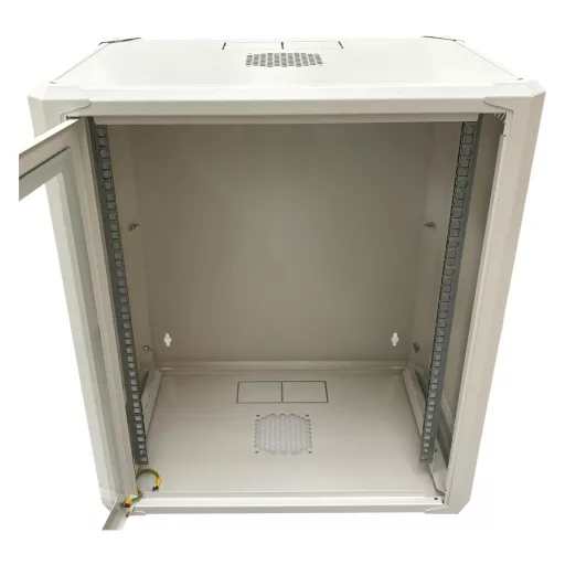 Conexpro, networking cabinet 19" 12U/400mm, FLAT PACK, glass door