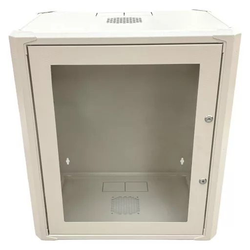 Conexpro, networking cabinet 19" 15U/400mm, FLAT PACK, glass door