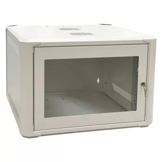  Conexpro, networking cabinet 19" 6U/600mm, FLAT PACK, glass door