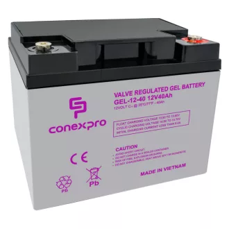   Conexpro, battery gel, 12V, 40Ah, lifetime 10-12 years, M6, Deep cycle
