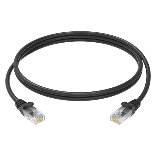 Conexpro, patch cable UTP, CAT5e, 0.25m, economy, black