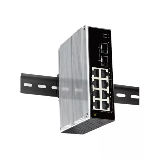 Conexpro, GNT-IG1210GF-DC, Industrial switch for DIN rail, 8x LAN, 2x SFP
