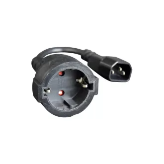   Conexpro, cable adapter from UPS (IEC C14) to socket (F) 230V, 15 cm