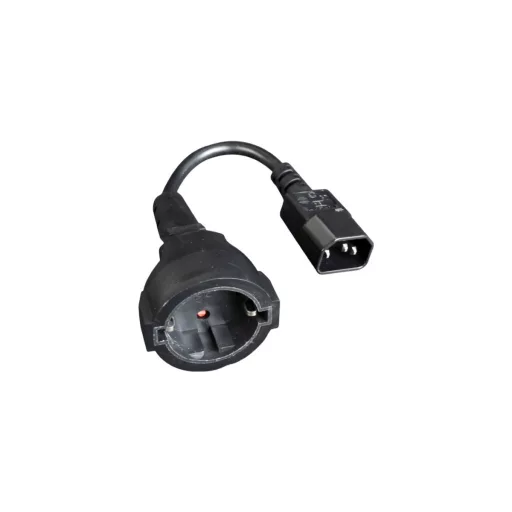 Conexpro, cable adapter from UPS (IEC C14) to socket (F) 230V, 15 cm