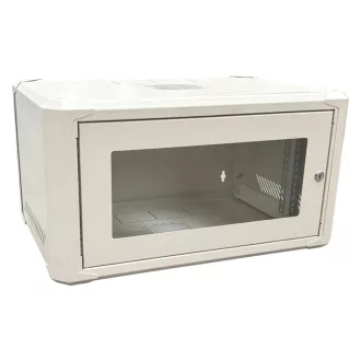   Conexpro, networking cabinet 19" 4U/400mm, FLAT PACK, glass door