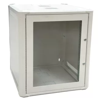  Conexpro, networking cabinet 19" 12U/600mm, FLAT PACK, glass door
