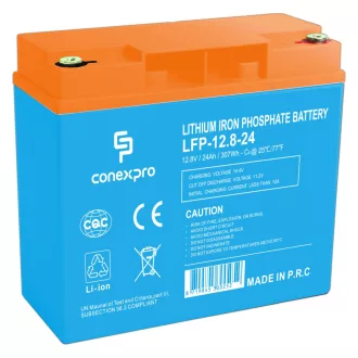 Conexpro, battery LiFePO4, 12.8V, 24Ah, Smart BMS, Bluetooth