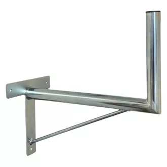   Conexpro, Wall-mounted antenna bracket "L", length 50cm, height 30cm, diameter 42mm, T-base and brace
