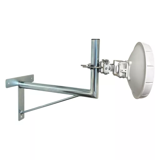 Conexpro, Wall-mounted antenna bracket "L", length 50cm, height 30cm, diameter 42mm, T-base and brace