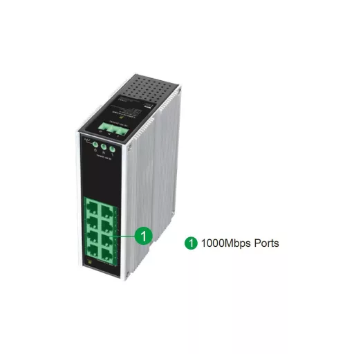 Conexpro, GNT-IG1008GL-AC, Industrial switch for DIN rail, 8x LAN