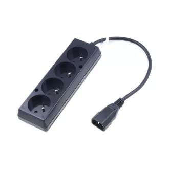   Conexpro, cable reduction from UPS (IEC C14) to 4x 230V FR socket, cable 30 cm