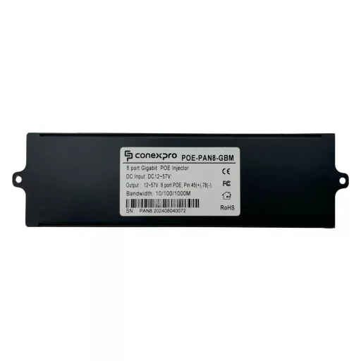 Conexpro, passive Gigabit PoE metal panel, 8 ports