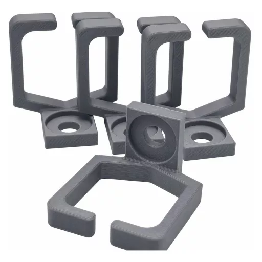 Conexpro, kit of 4 rackmount plastic cable management ring 37 x 39mm, gray