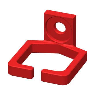   Conexpro, kit of 4 rackmount plastic cable management ring 37 x 39mm, red